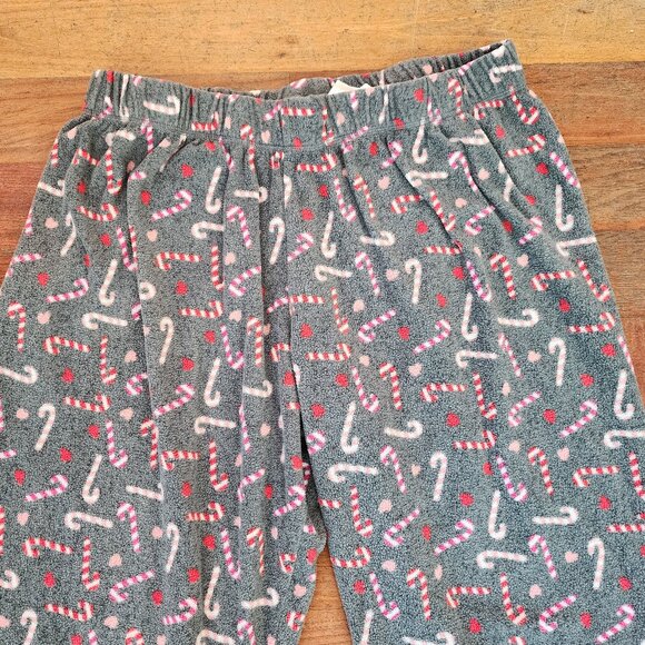Love To Lounge "Candy Cane" Holiday Pajama Fleece Pants Size 10-12 - Picture 5 of 10